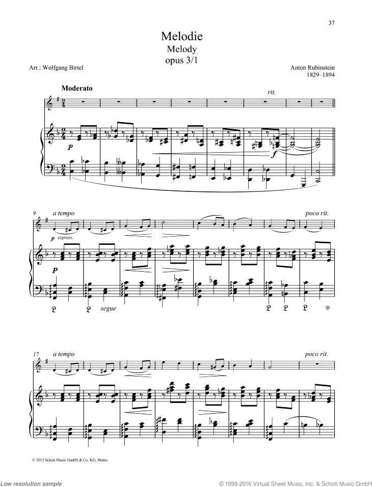 Melody, Op.  3 No. 1