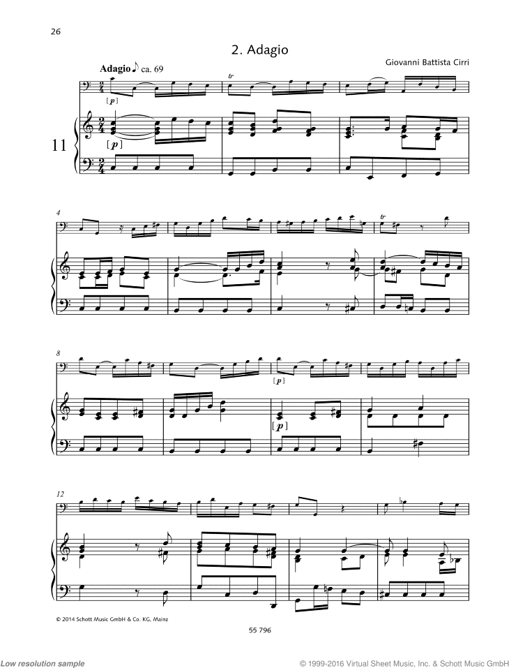 Adagio, from Sonata C major