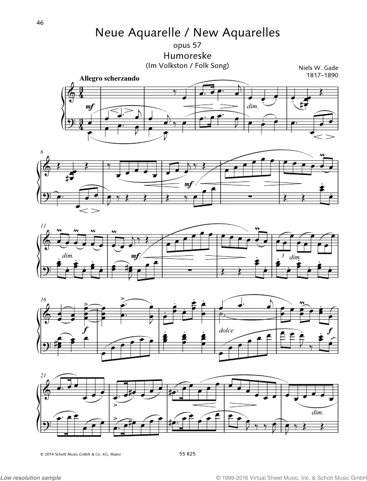 New Aquarelles, Op. 57