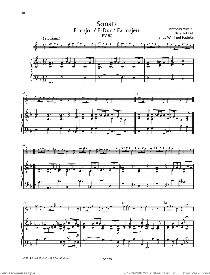 Sonata in F major, RV 52