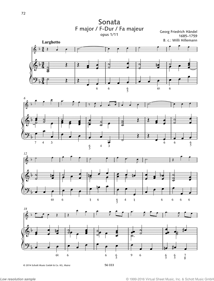 Sonata in F major, Op. 1 No. 11