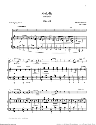 Melody, Op.  3 No. 1