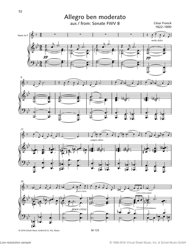 Allegro ben moderato, from Sonata, FWV 8
