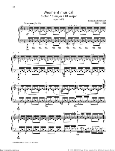 Moment musical, Op.  16/6