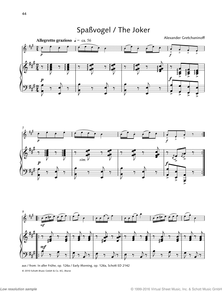 The Joker, from: Early Morning, op. 126a