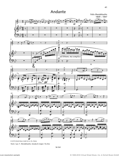 Andante, from: Sonata Eb major