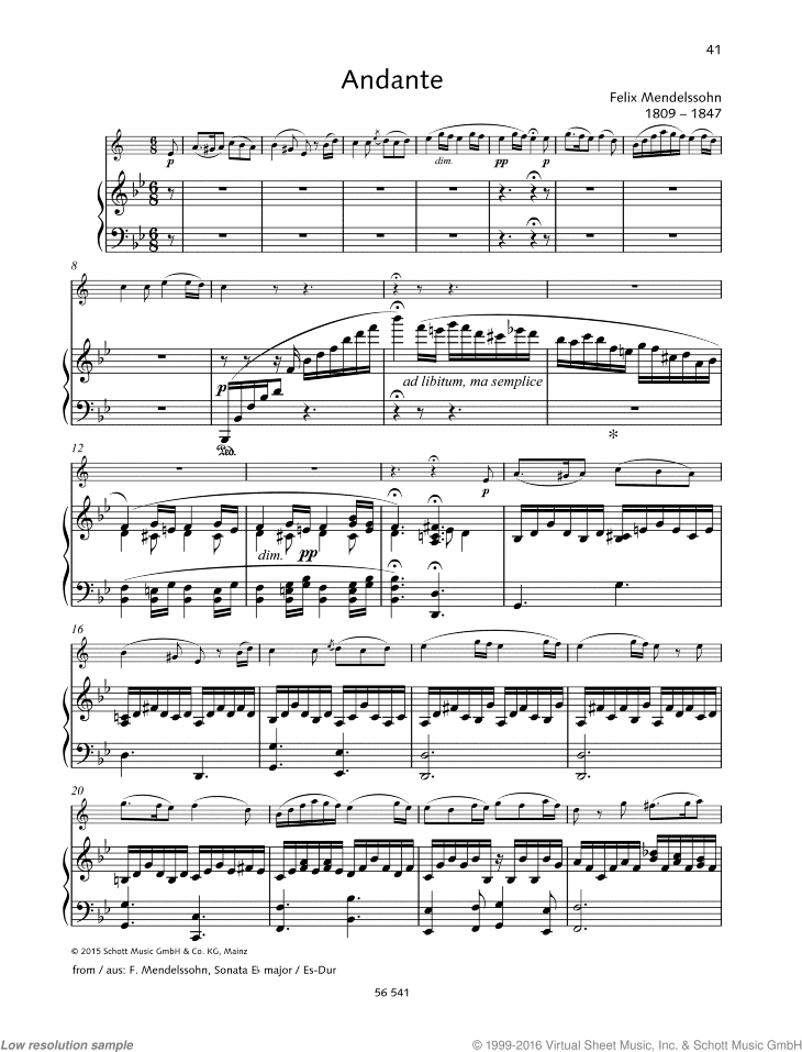 Andante, from: Sonata Eb major