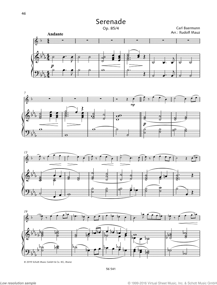 Serenade, Op. 85 No. 4
