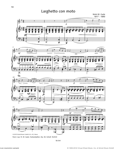 Larghetto con moto, from: Fantasistykker, op. 43