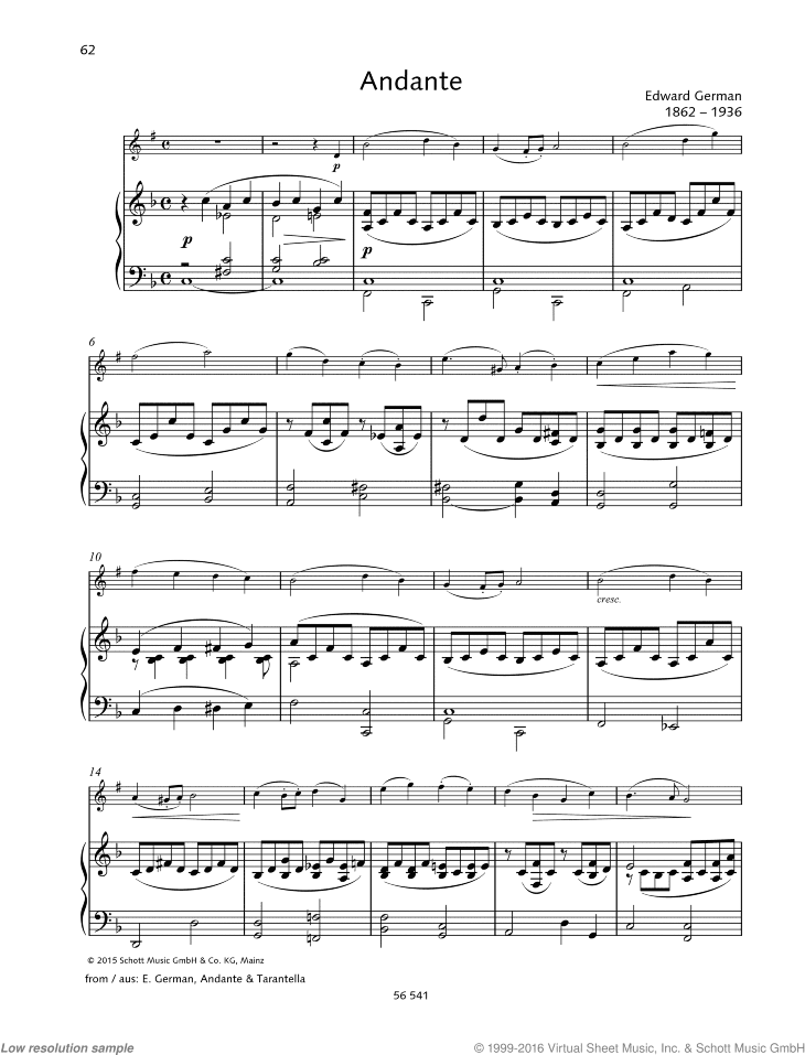 Andante, from: Andante and Tarantella