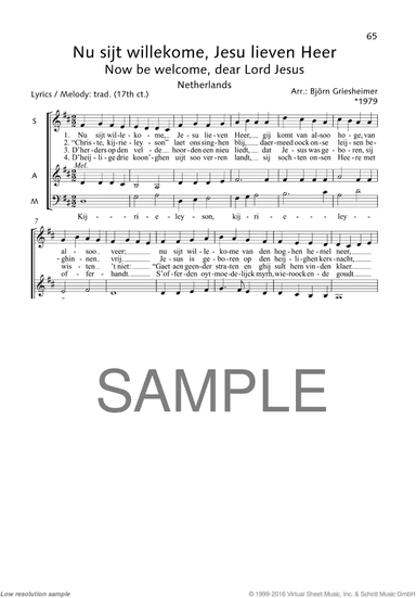 Nu sijt willekome, Jesu lieven Heer, Now be welcome, dear Lord Jesus