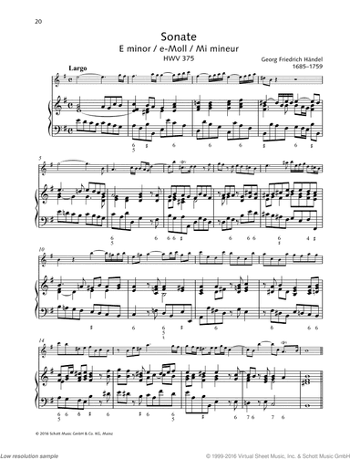 Sonata in E minor, HWV 375
