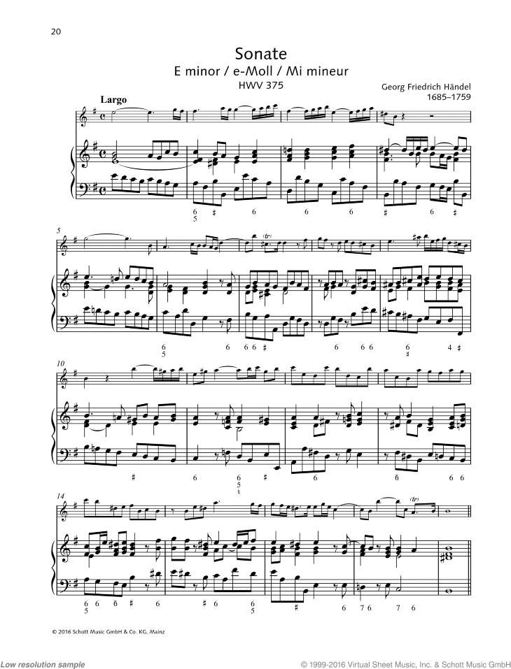Sonata in E minor, HWV 375