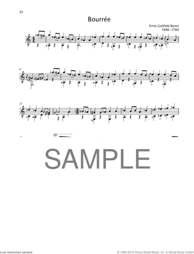 Bourree, from: Suite en la mineur