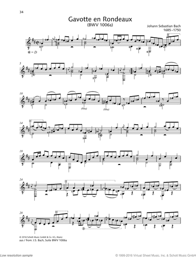 Gavotte en Rondeaux, from: Suite BWV 1006a