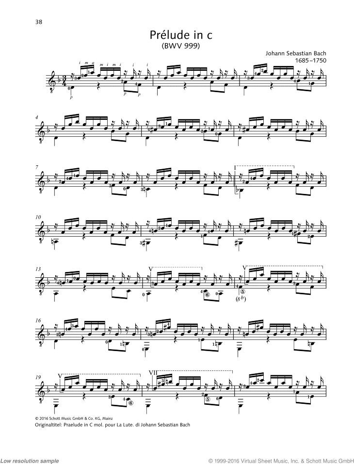 Prelude in C, BWV 999