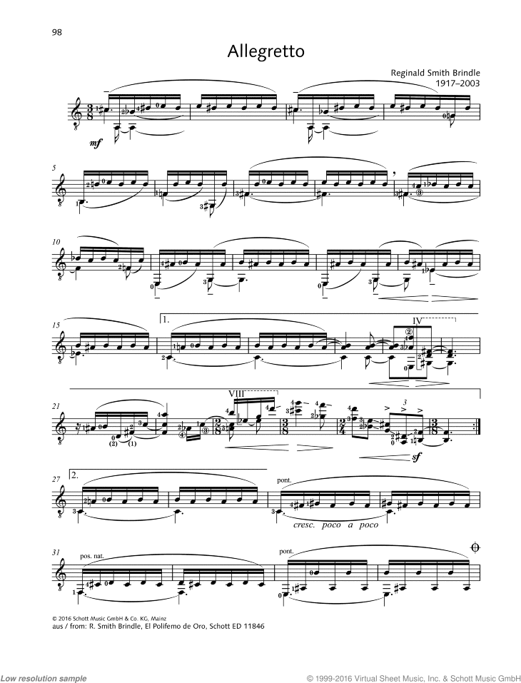 Allegretto, from: El Polifemo de Oro