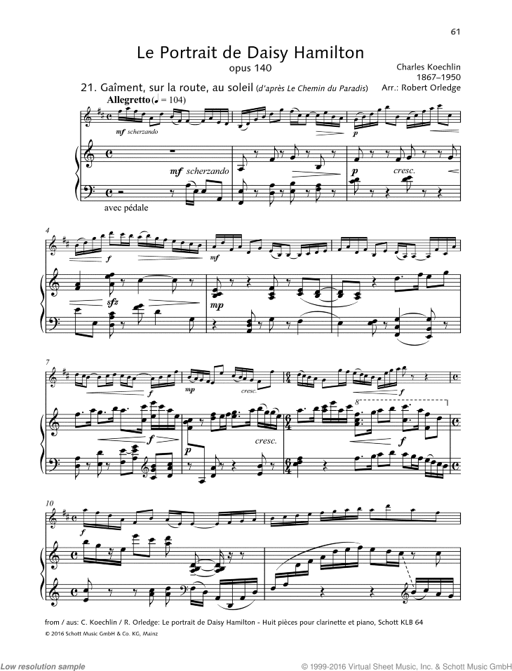 Le portrait de Daisy Hamilton, Op. 140