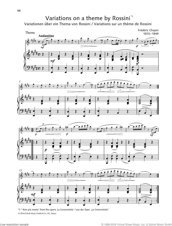Variations on a theme by Rossini