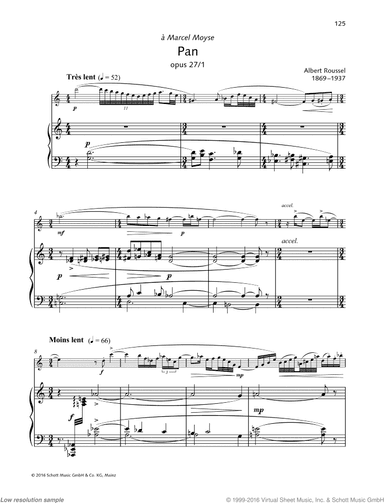 Pan (Joueurs de flute), Op. 27 No. 1