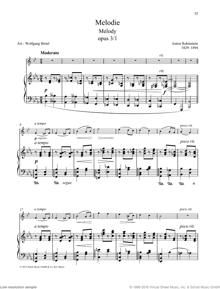 Melody, Op. 3 No. 1