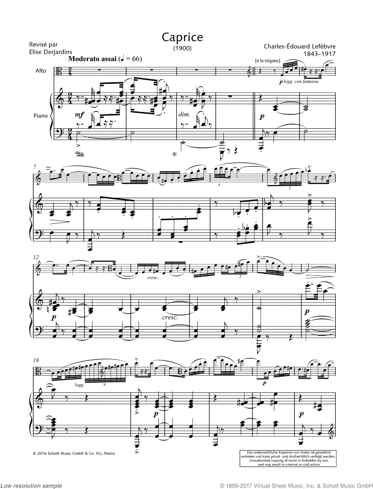 Caprice, Op. 106 bis