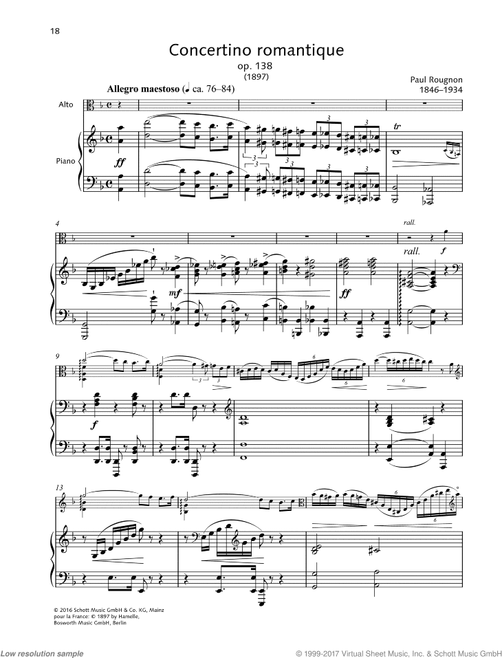 Concertino romantique, Op. 138