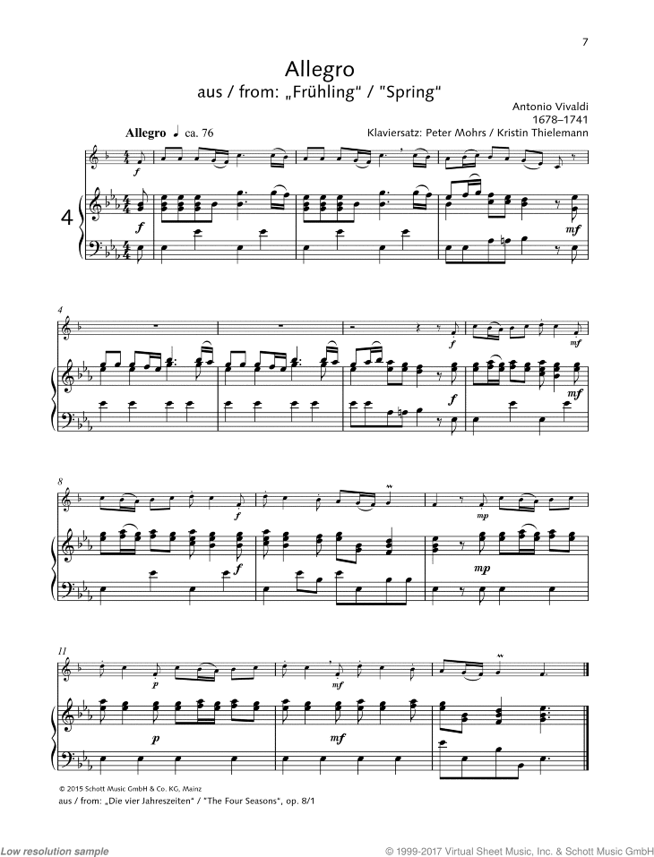 Allegro, from: The Four Seasons: Spring