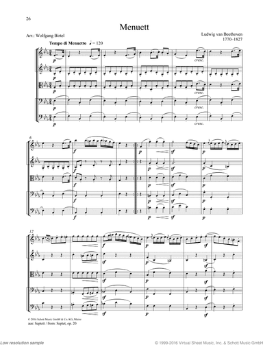 Minuet, from: Septet, Op. 20