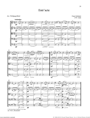 Entr'acte, from: &quot;Rosamunde&quot;