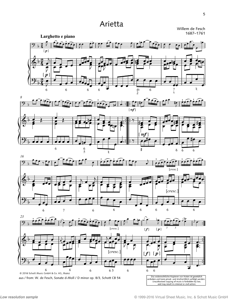Arietta, from Sonata D minor, Op. 8 No. 3