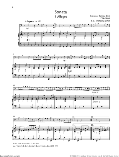 Sonata, C major