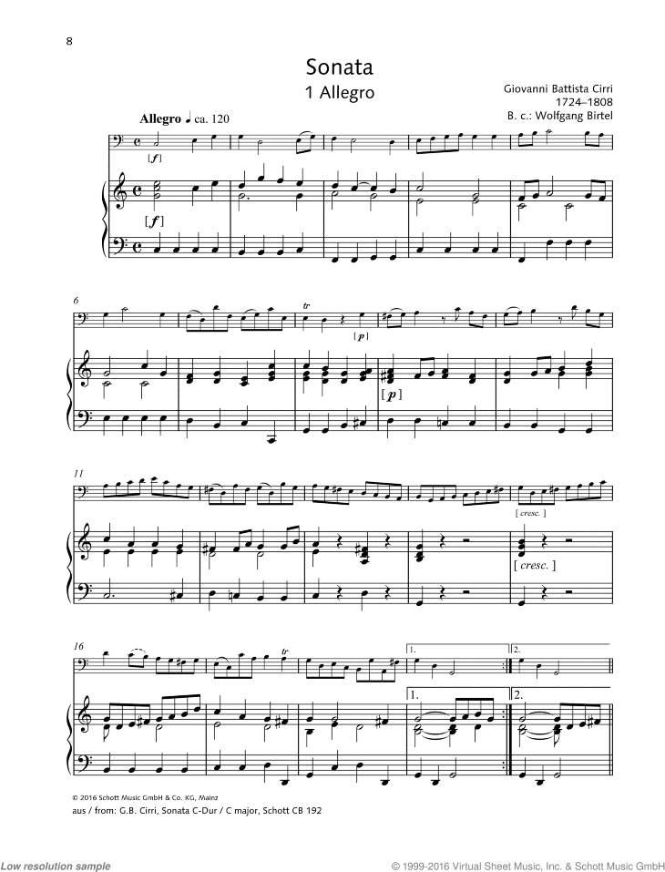Sonata, C major
