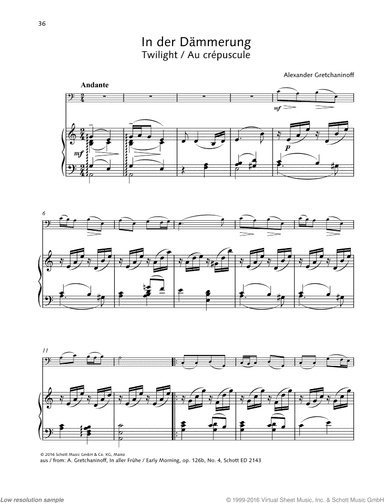 Twilight, from Early Morning, Op. 126b