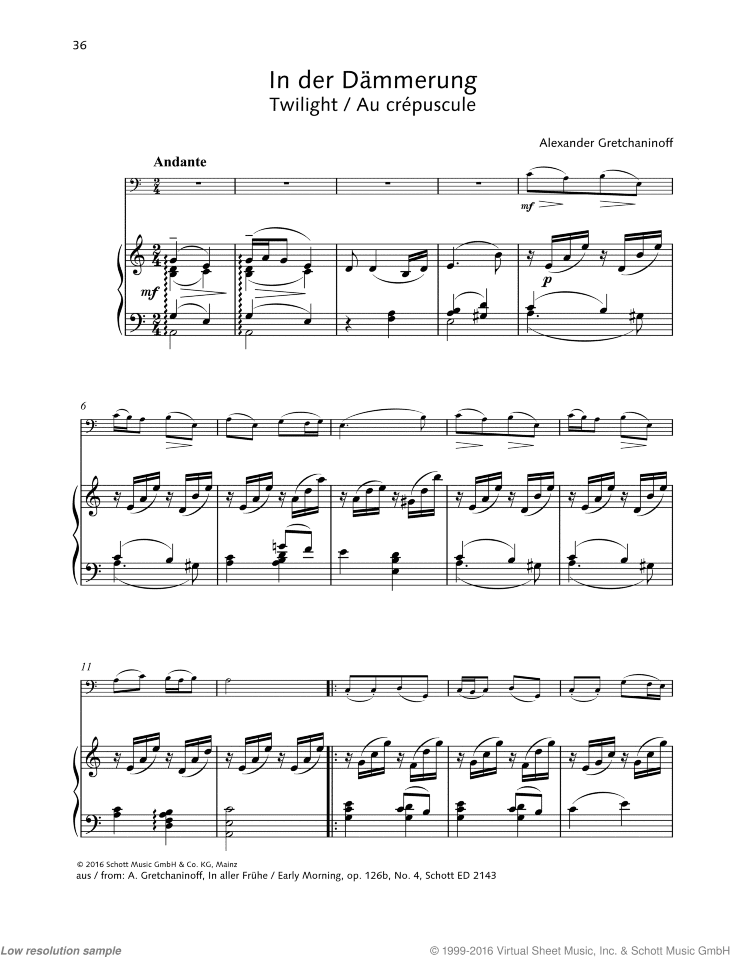 Twilight, from Early Morning, Op. 126b