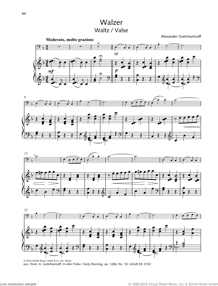 Waltz, from Early Morning, Op. 126b