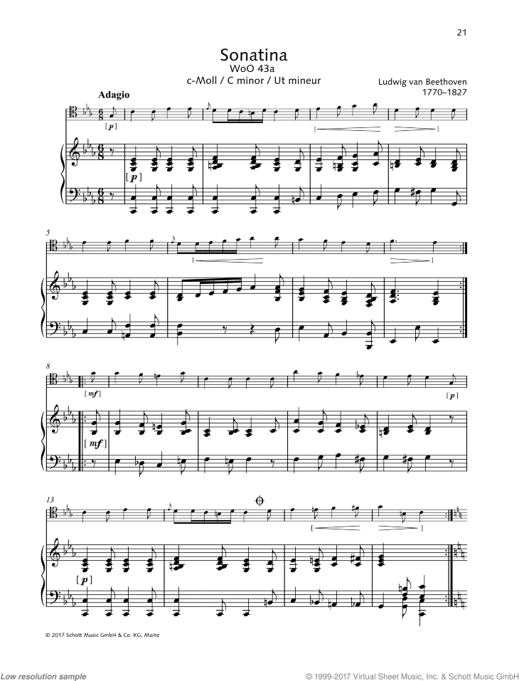 Sonatina in C minor, WoO 43a