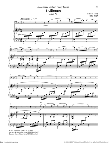 Sicilienne, Op. 78