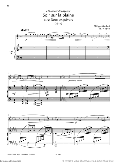 Soir sur la plaine, from: Deux esquisses