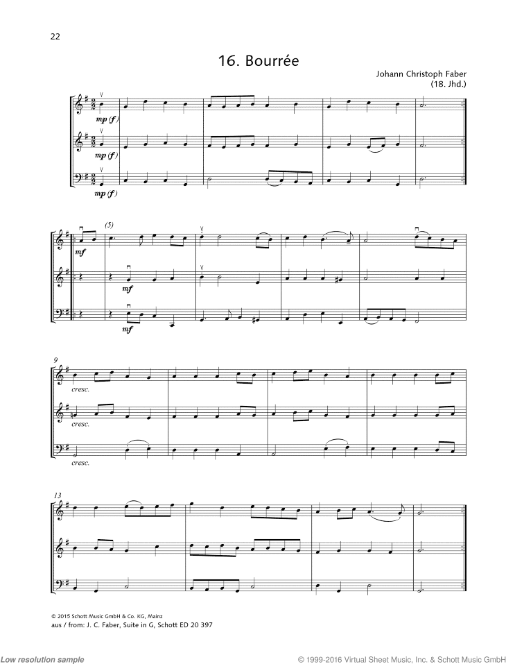 Bourree, from: Suite in G