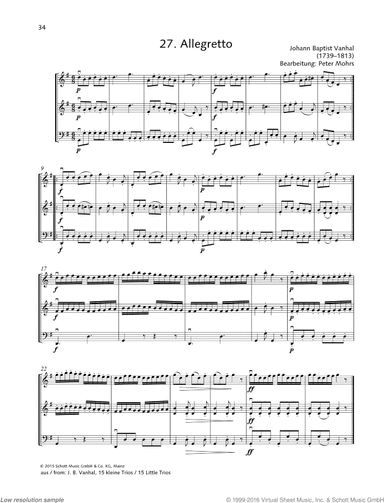 Allegretto, from: 15 Little Trios