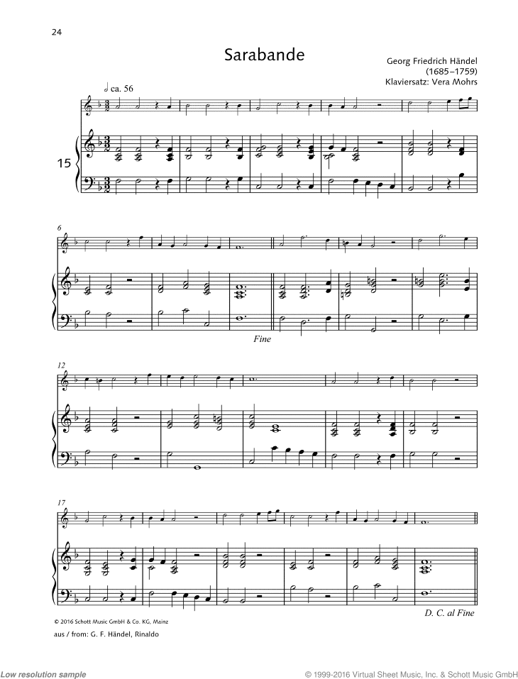 Sarabande, from: Rinaldo
