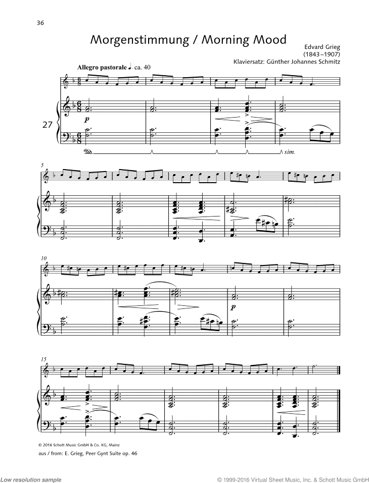 Morning Mood, from: Peer Gynt Suite, Op. 46