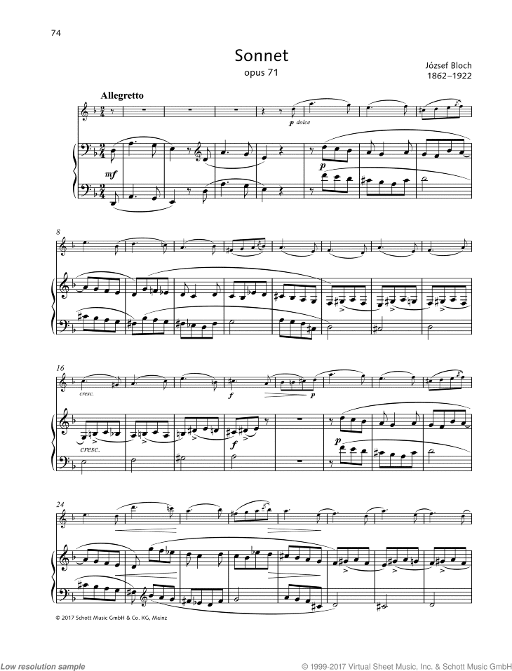 Sonnet in D minor, Op. 71