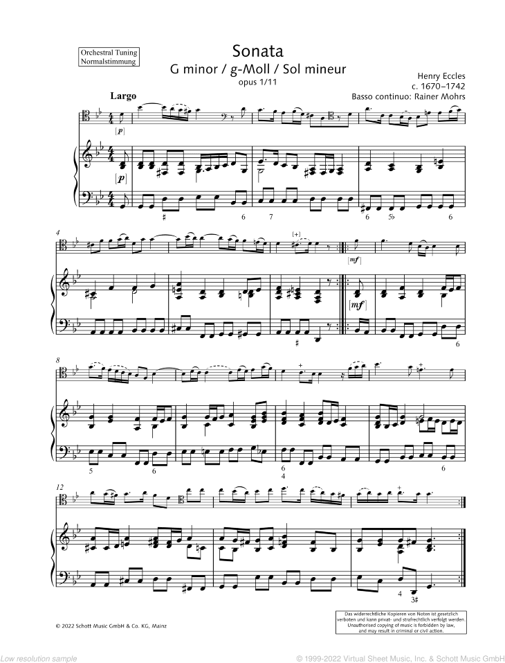 Sonata in G minor, op. 1/11