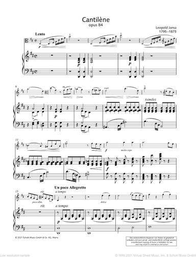 Cantilene, Op. 84