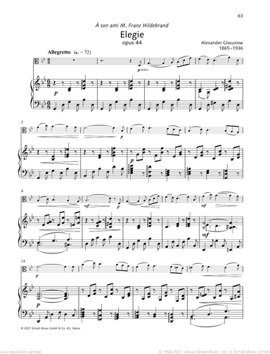 Elegie, Op. 44