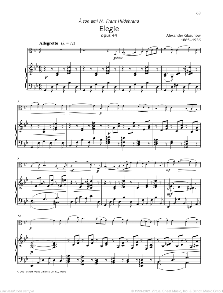Elegie, Op. 44