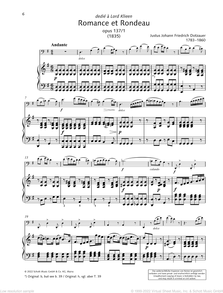 Romance et Rondo, Op. 137/1
