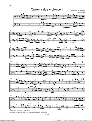 Canon a due Violoncelli